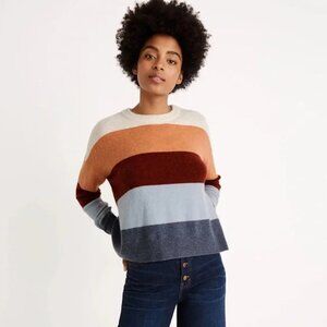 Madewell Crofton Striped Pullover Sweater in Coziest Yarn - LIKE NEW